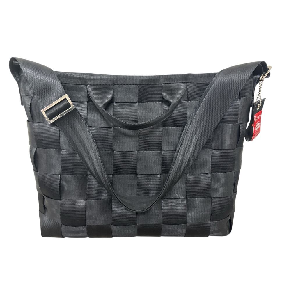 RARE Harveys Seatbelt Large Tote–Black–Early Edition–Handmade in USA